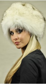 Arktinės grenlandinės lapės kailio kepurė